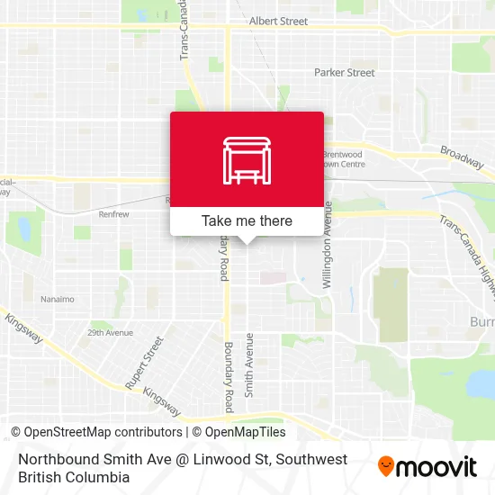 Northbound Smith Ave @ Linwood St map