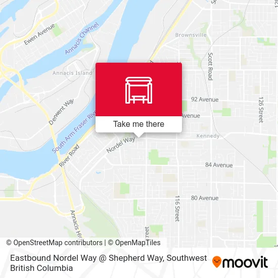 Eastbound Nordel Way @ Shepherd Way map