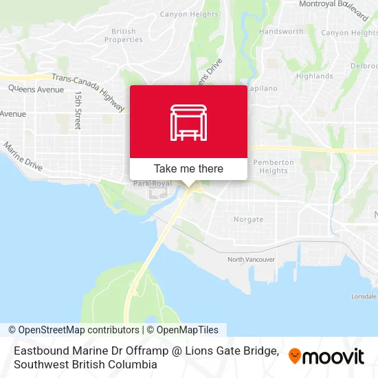 Eastbound Marine Dr Offramp @ Lions Gate Bridge plan