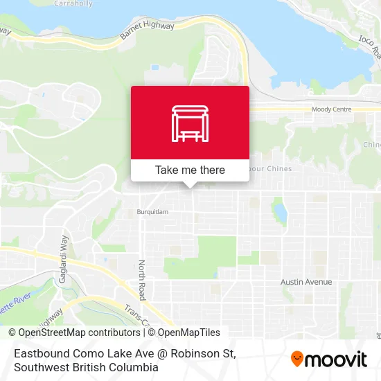 Eastbound Como Lake Ave @ Robinson St map