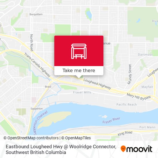 Eastbound Lougheed Hwy @ Woolridge Connector plan