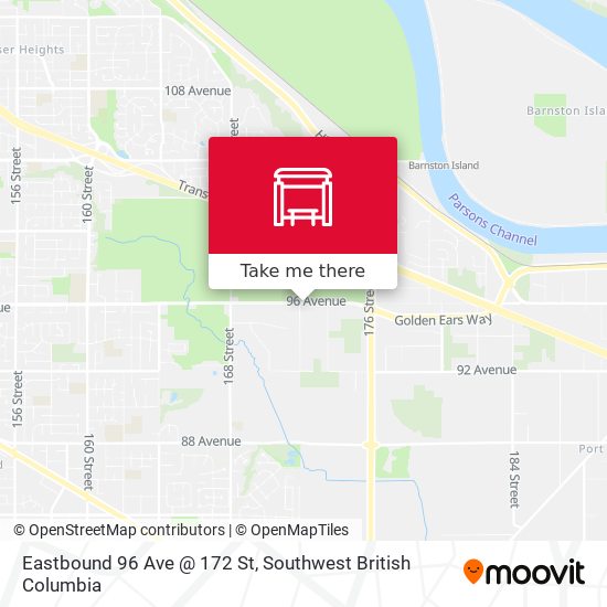 Eastbound 96 Ave @ 172 St map