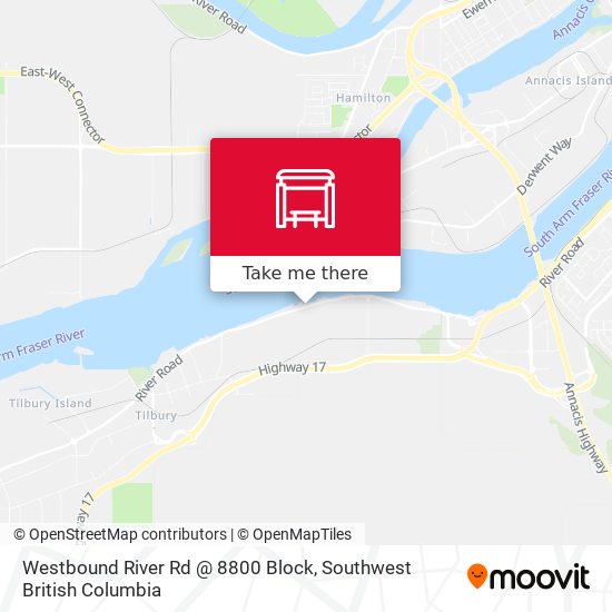 Westbound River Rd @ 8800 Block map