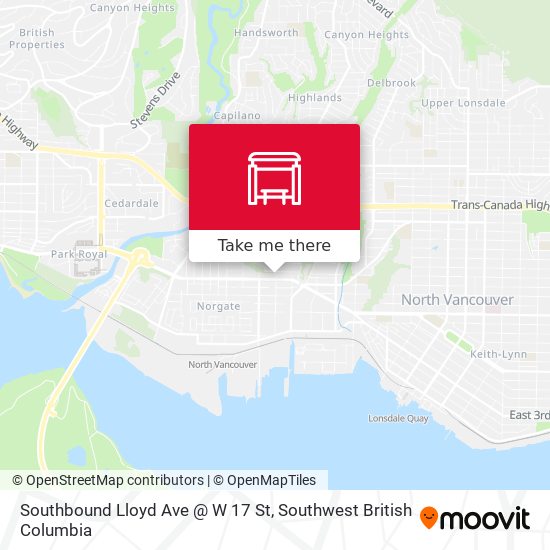 Southbound Lloyd Ave @ W 17 St map