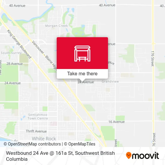 Westbound 24 Ave @ 161a St map