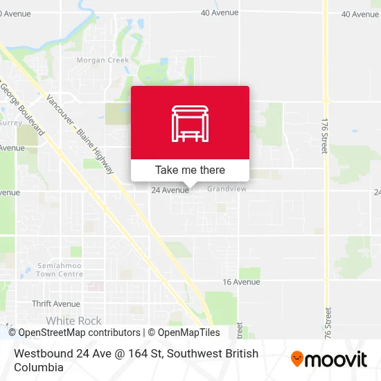 Westbound 24 Ave @ 164 St map