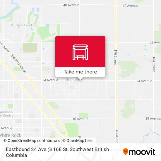 Eastbound 24 Ave @ 168 St map