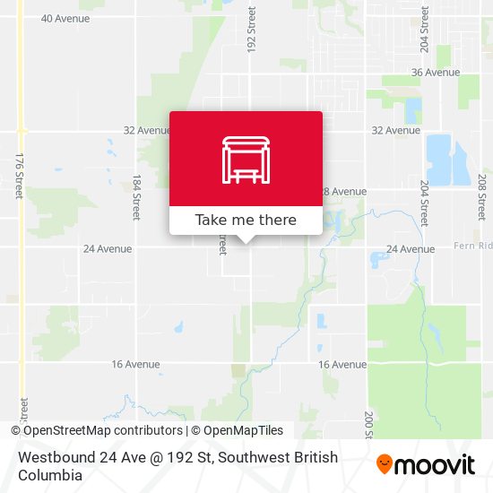 Westbound 24 Ave @ 192 St map