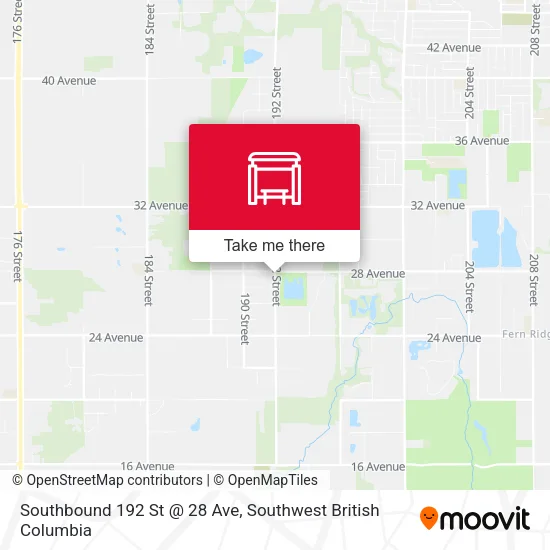 Southbound 192 St @ 28 Ave map