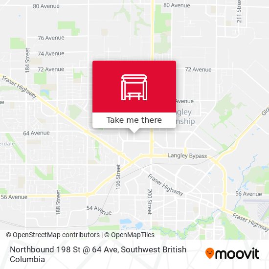 Northbound 198 St @ 64 Ave map