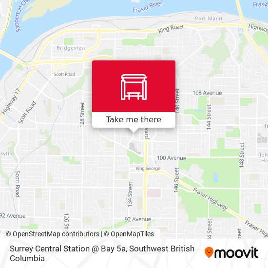 Surrey Central Station @ Bay 5a map