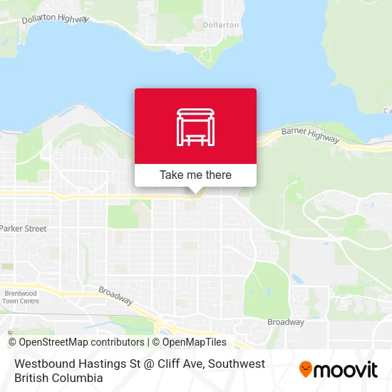 Westbound Hastings St @ Cliff Ave plan