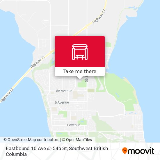Eastbound 10 Ave @ 54a St map