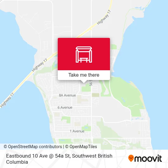 Eastbound 10 Ave @ 54a St map