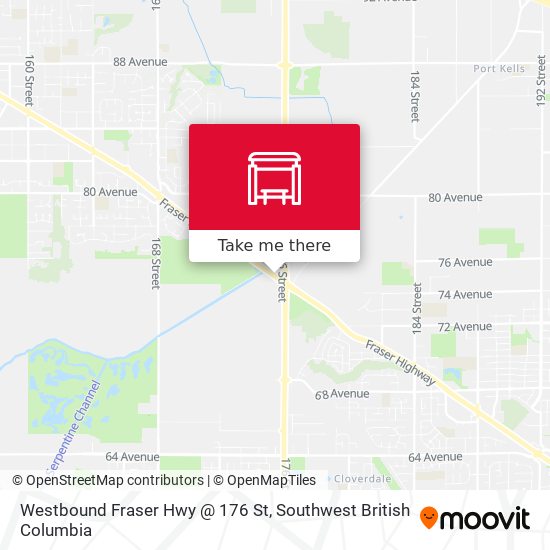 Westbound Fraser Hwy @ 176 St map