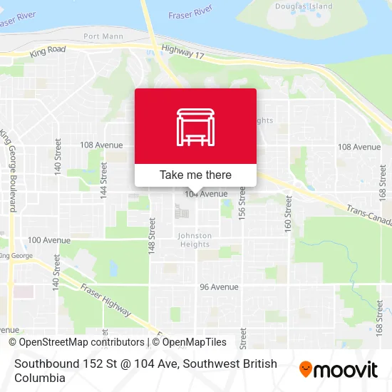 Southbound 152 St @ 104 Ave map