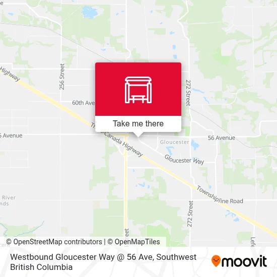 Westbound Gloucester Way @ 56 Ave map