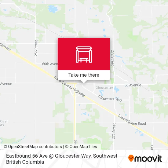 Eastbound 56 Ave @ Gloucester Way map