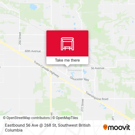 Eastbound 56 Ave @ 268 St map