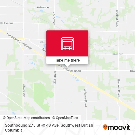 Southbound 275 St @ 48 Ave map