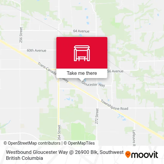 Westbound Gloucester Way @ 26900 Blk map