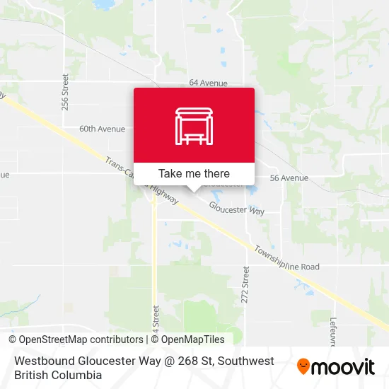 Westbound Gloucester Way @ 268 St map