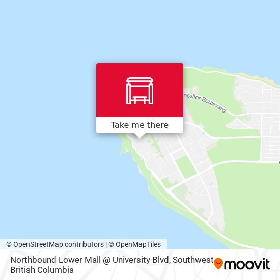 Northbound Lower Mall @ University Blvd map