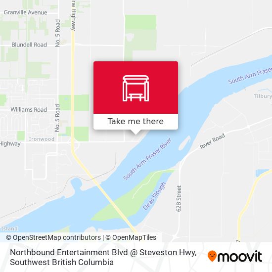 Northbound Entertainment Blvd @ Steveston Hwy map