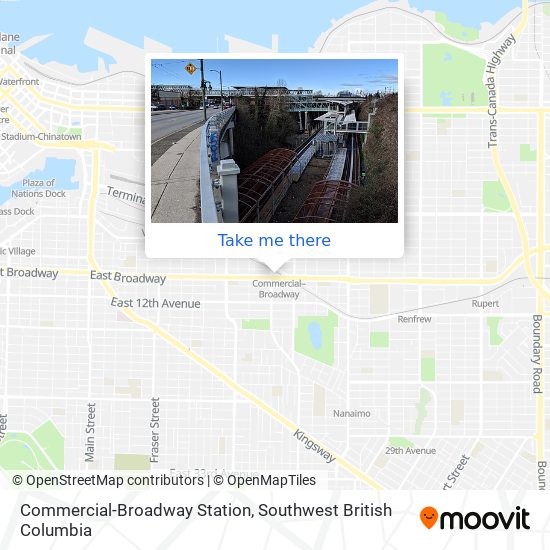 Commercial-Broadway Station map