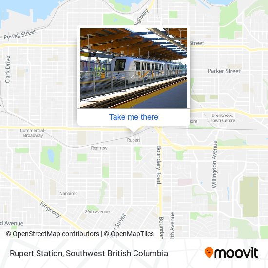 Rupert Station map