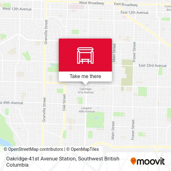 Oakridge-41st Avenue Station map