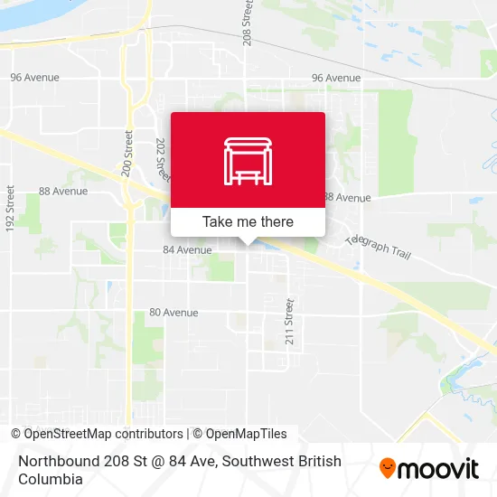Northbound 208 St @ 84 Ave map