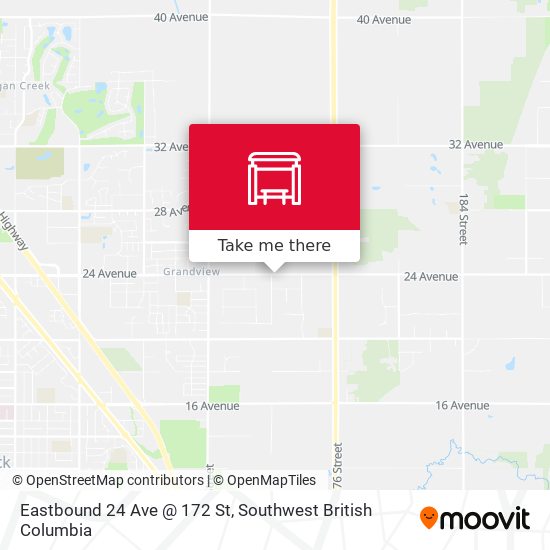 Eastbound 24 Ave @ 172 St map
