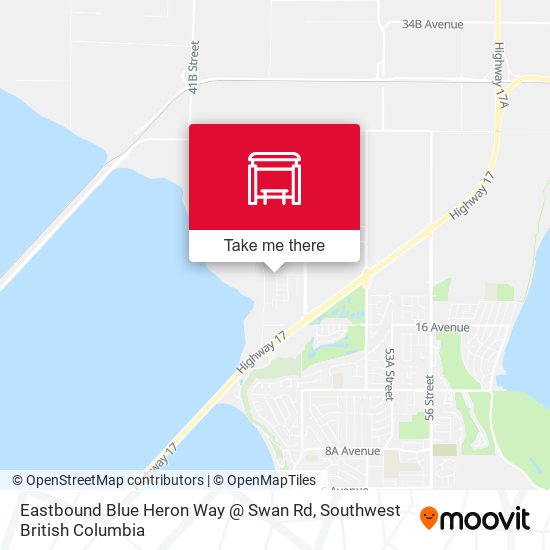 Eastbound Blue Heron Way @ Swan Rd map