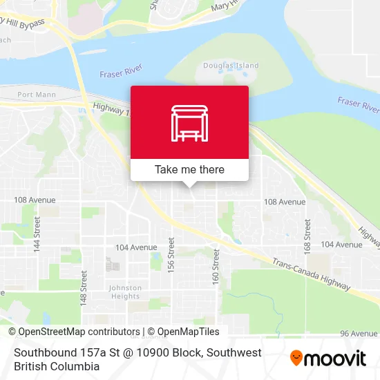 Southbound 157a St @ 10900 Block map