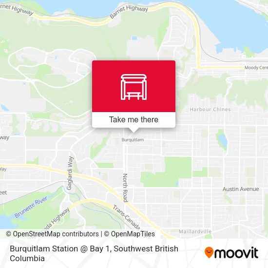 Burquitlam Station @ Bay 1 map