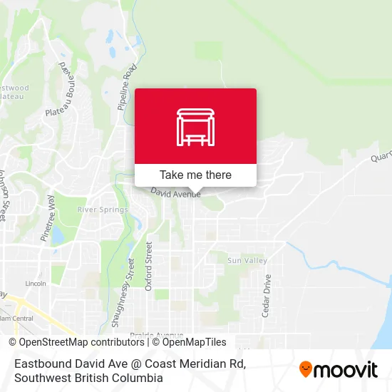 Eastbound David Ave @ Coast Meridian Rd map