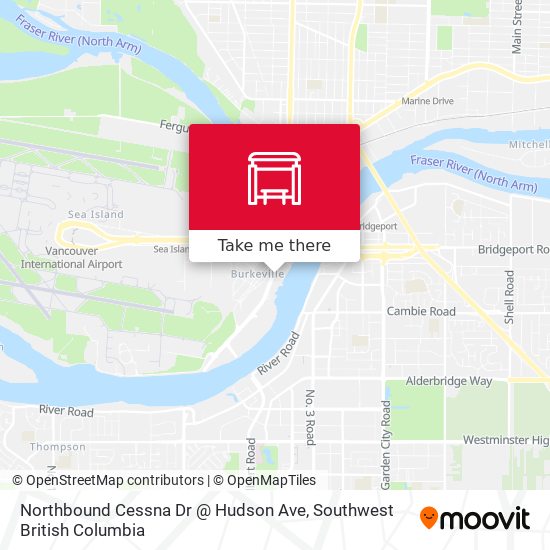 Northbound Cessna Dr @ Hudson Ave map