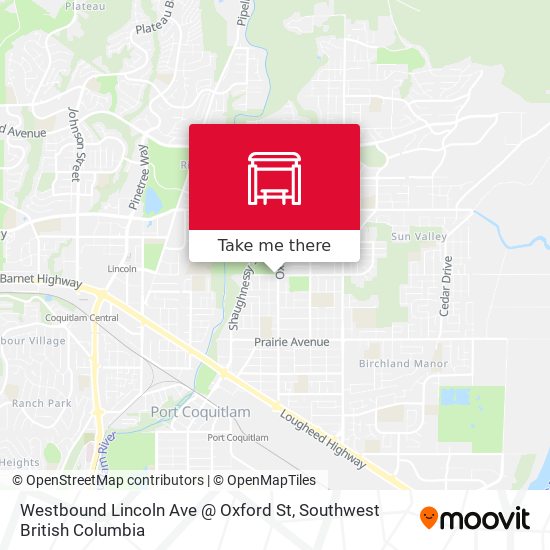 Westbound Lincoln Ave @ Oxford St map