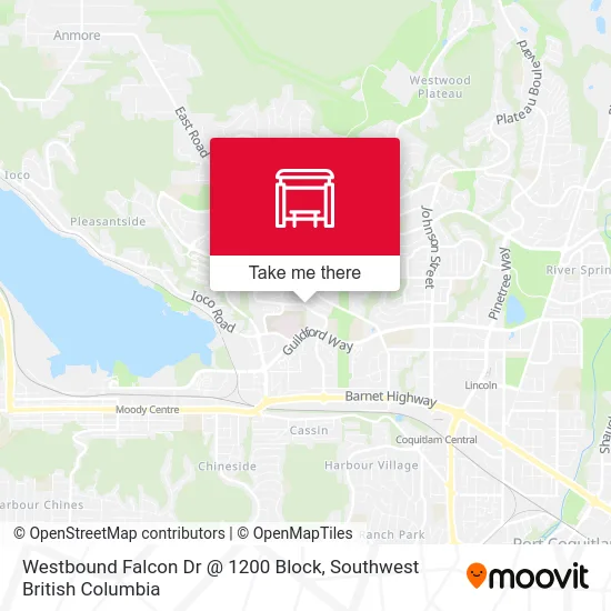 Westbound Falcon Dr @ 1200 Block map
