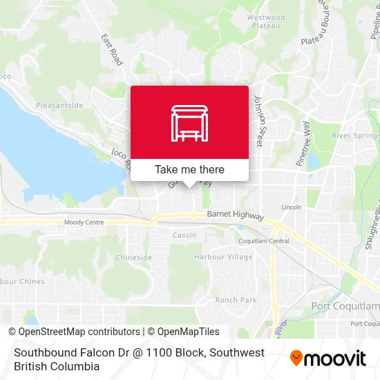 Southbound Falcon Dr @ 1100 Block map