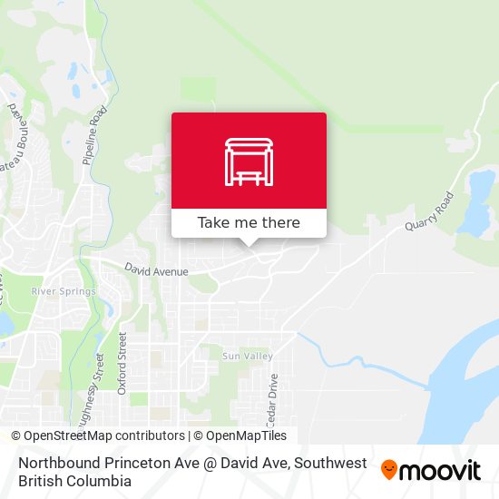 Northbound Princeton Ave @ David Ave map