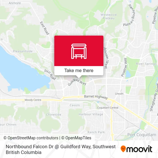 Northbound Falcon Dr @ Guildford Way map