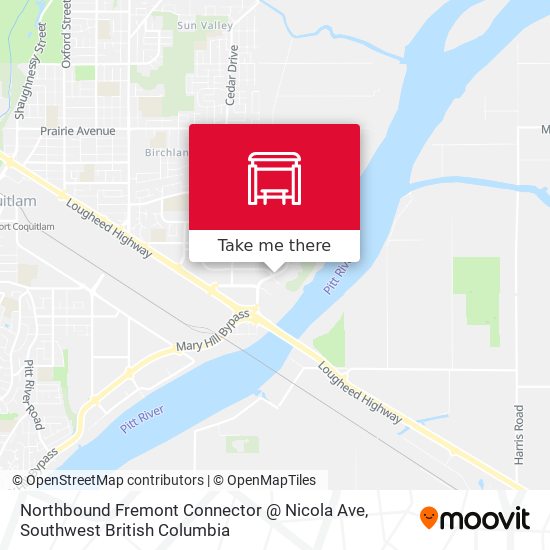 Northbound Fremont Connector @ Nicola Ave map