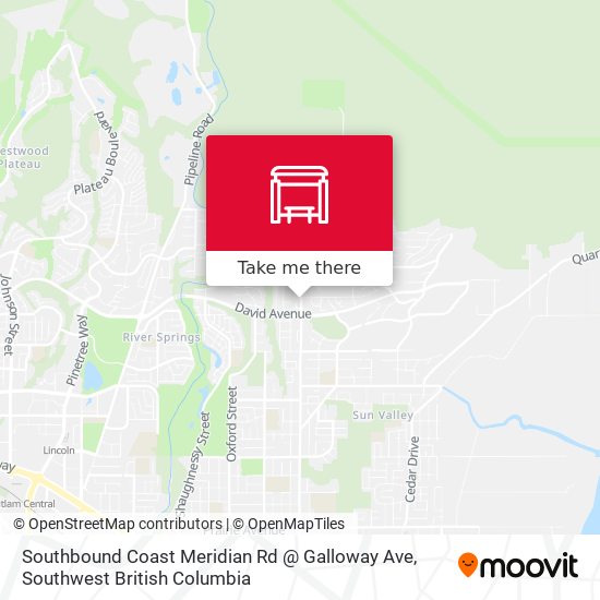 Southbound Coast Meridian Rd @ Galloway Ave map