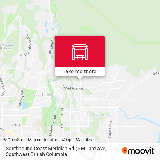 Southbound Coast Meridian Rd @ Millard Ave plan