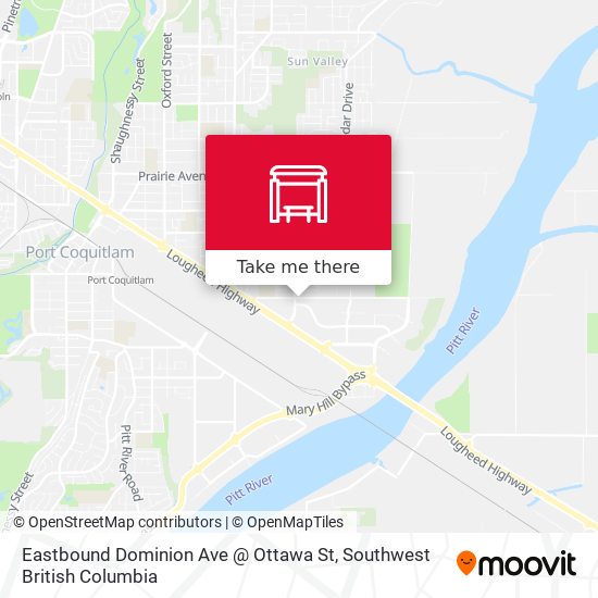 Eastbound Dominion Ave @ Ottawa St map