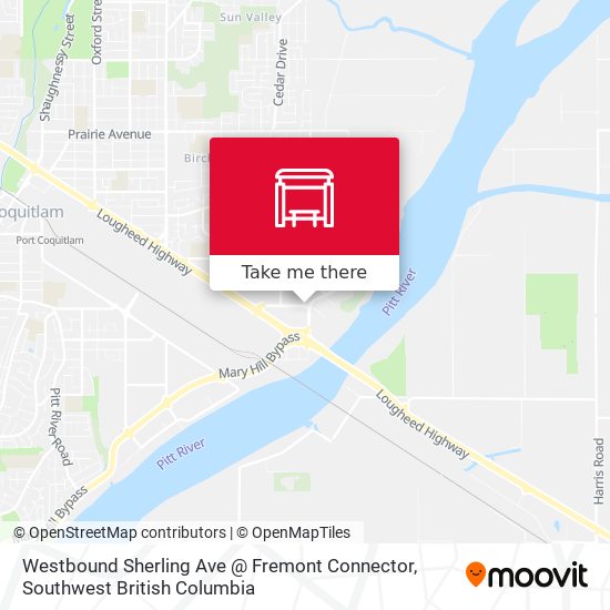 Westbound Sherling Ave @ Fremont Connector map