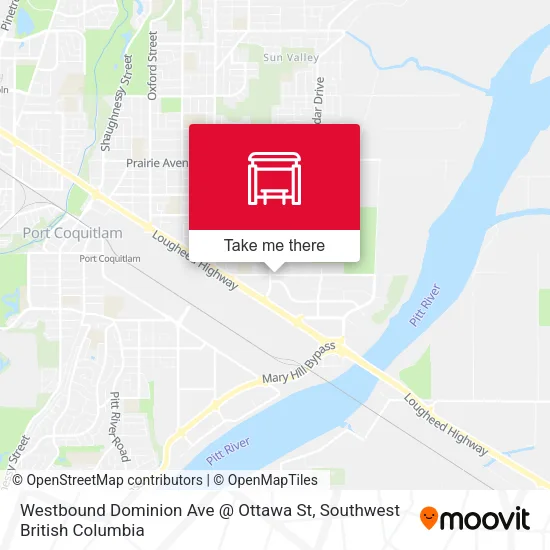 Westbound Dominion Ave @ Ottawa St map