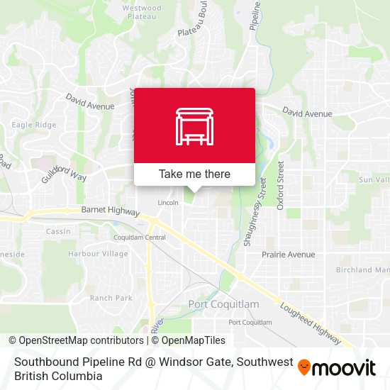 Southbound Pipeline Rd @ Windsor Gate map